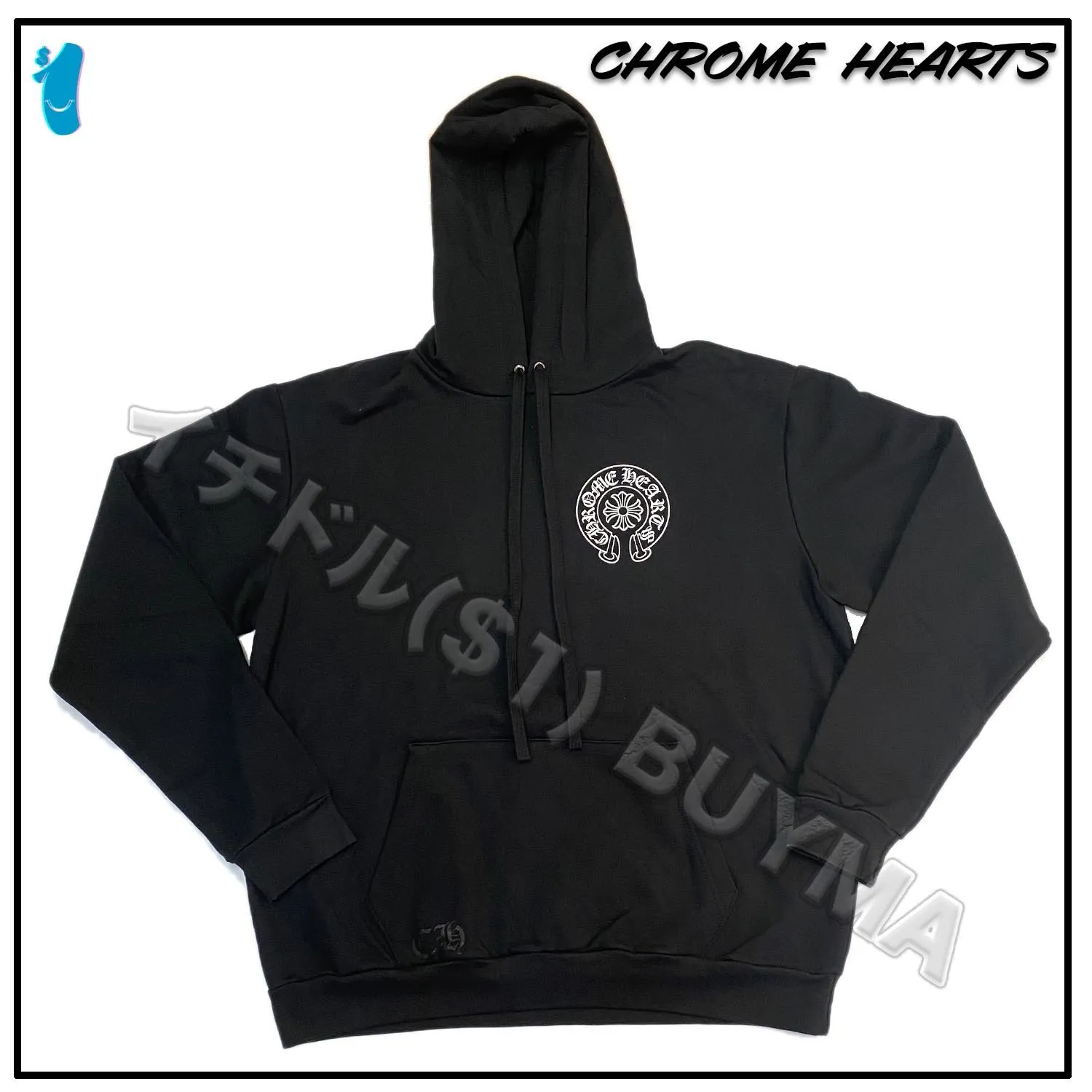 CHROME HEARTS Cotton Logo Hoodies - Unisex Street Style