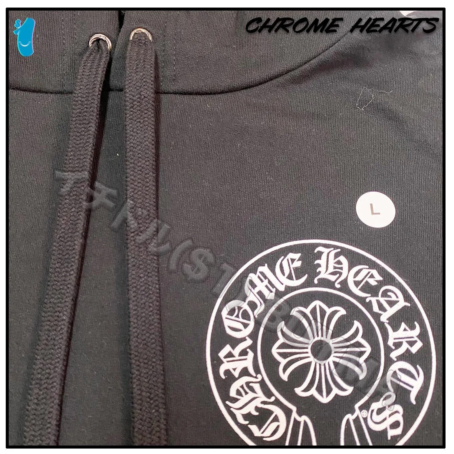 CHROME HEARTS Cotton Logo Hoodies - Unisex Street Style