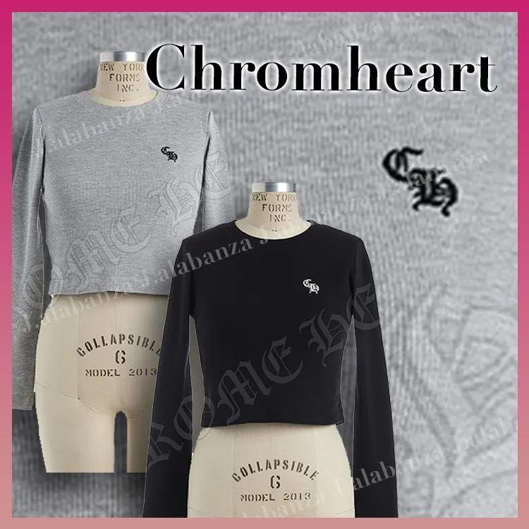 Chrome Hearts crew neck long sleeve hoodies and sweatshirts with plain logo design