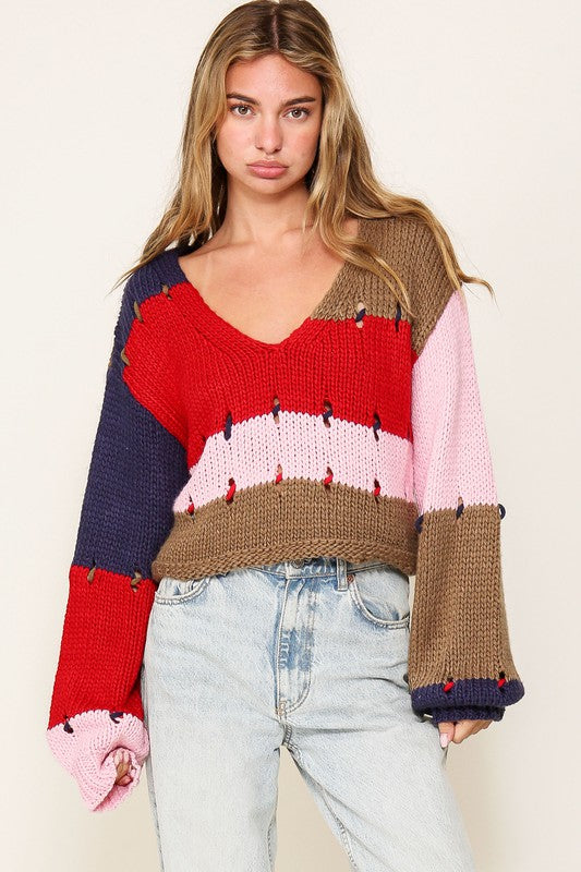 Color Block Sweater - Buy Now. Best Price, Great Quality.