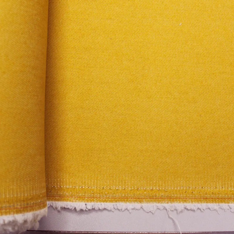 Coloured Stretch Denim - Mustard Yellow for Dressmaking