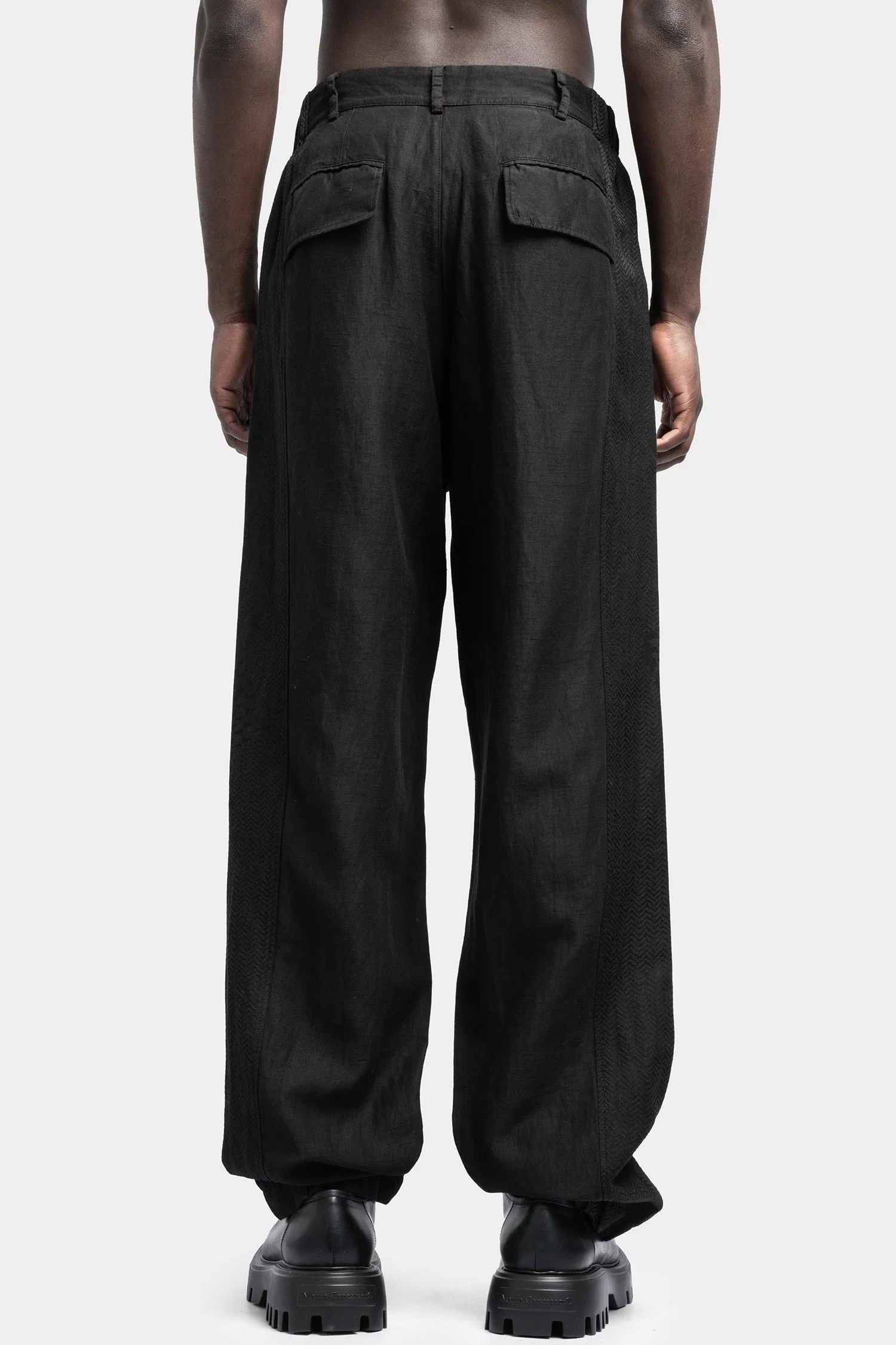 Cotton-flax blend pants