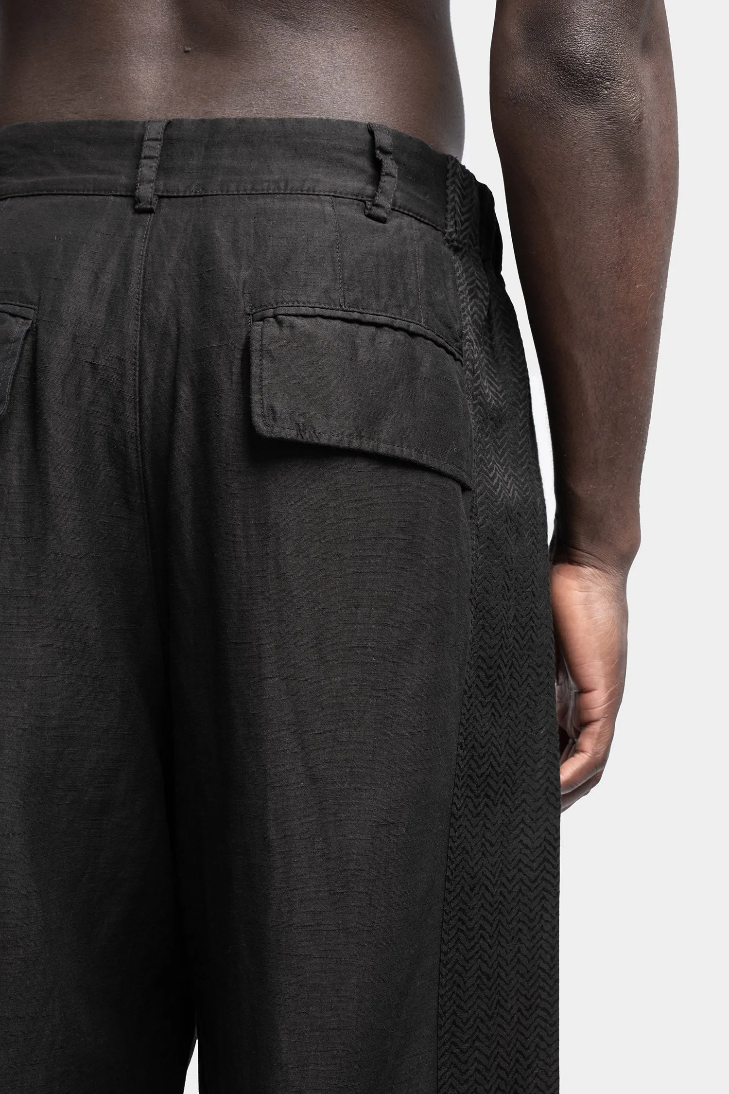 Cotton-flax blend pants