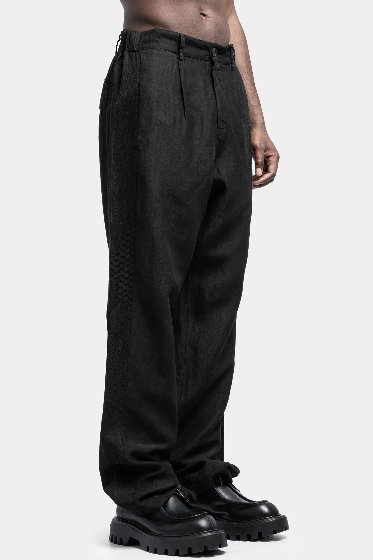 Cotton-flax blend pants