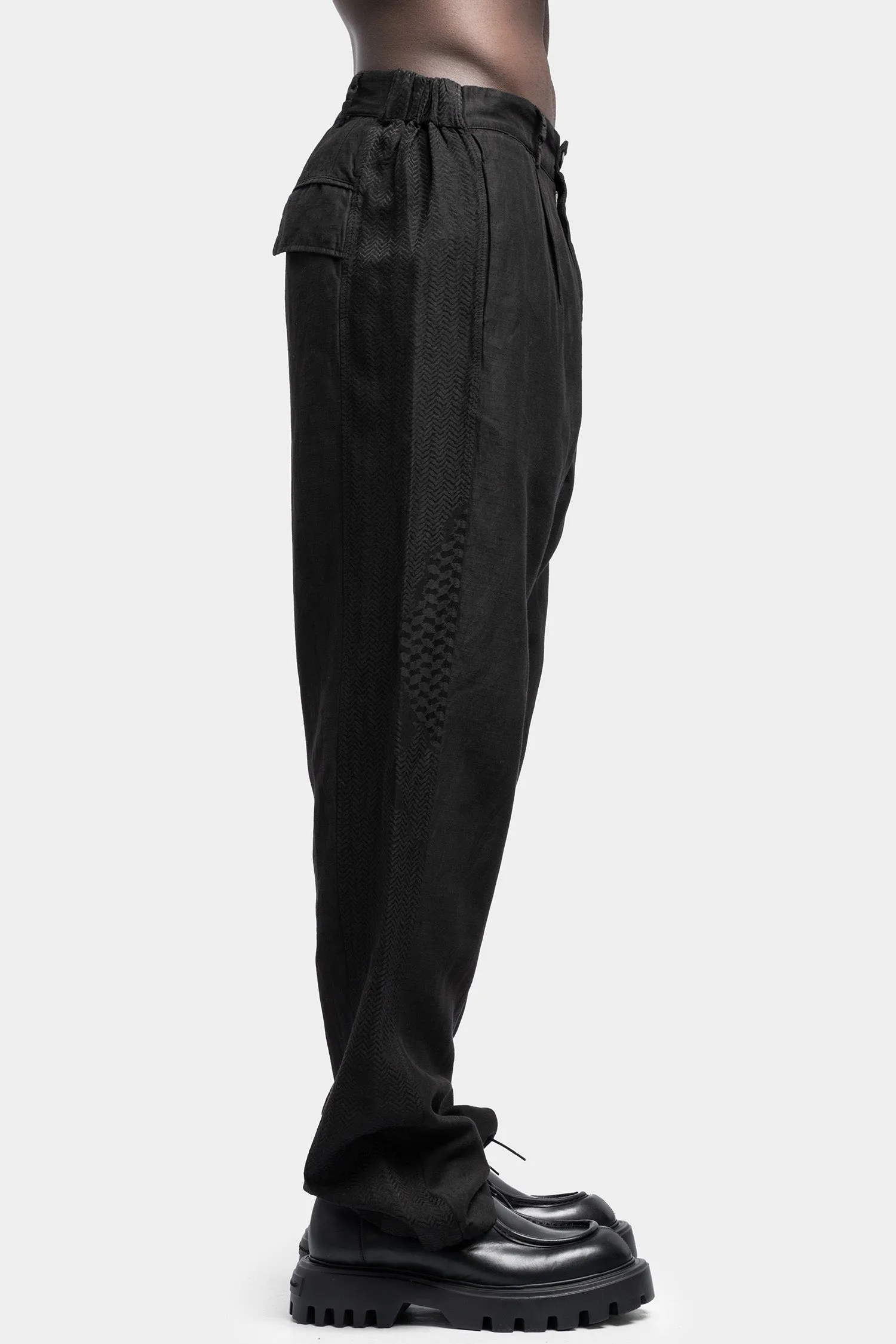 Cotton-flax blend pants