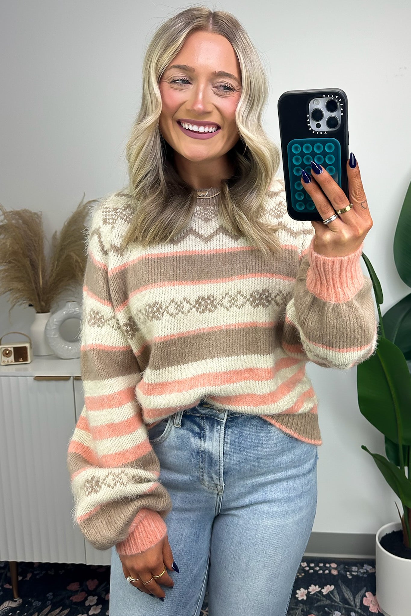 Cozy Fair Isle Color Block Sweater - FINAL SALE