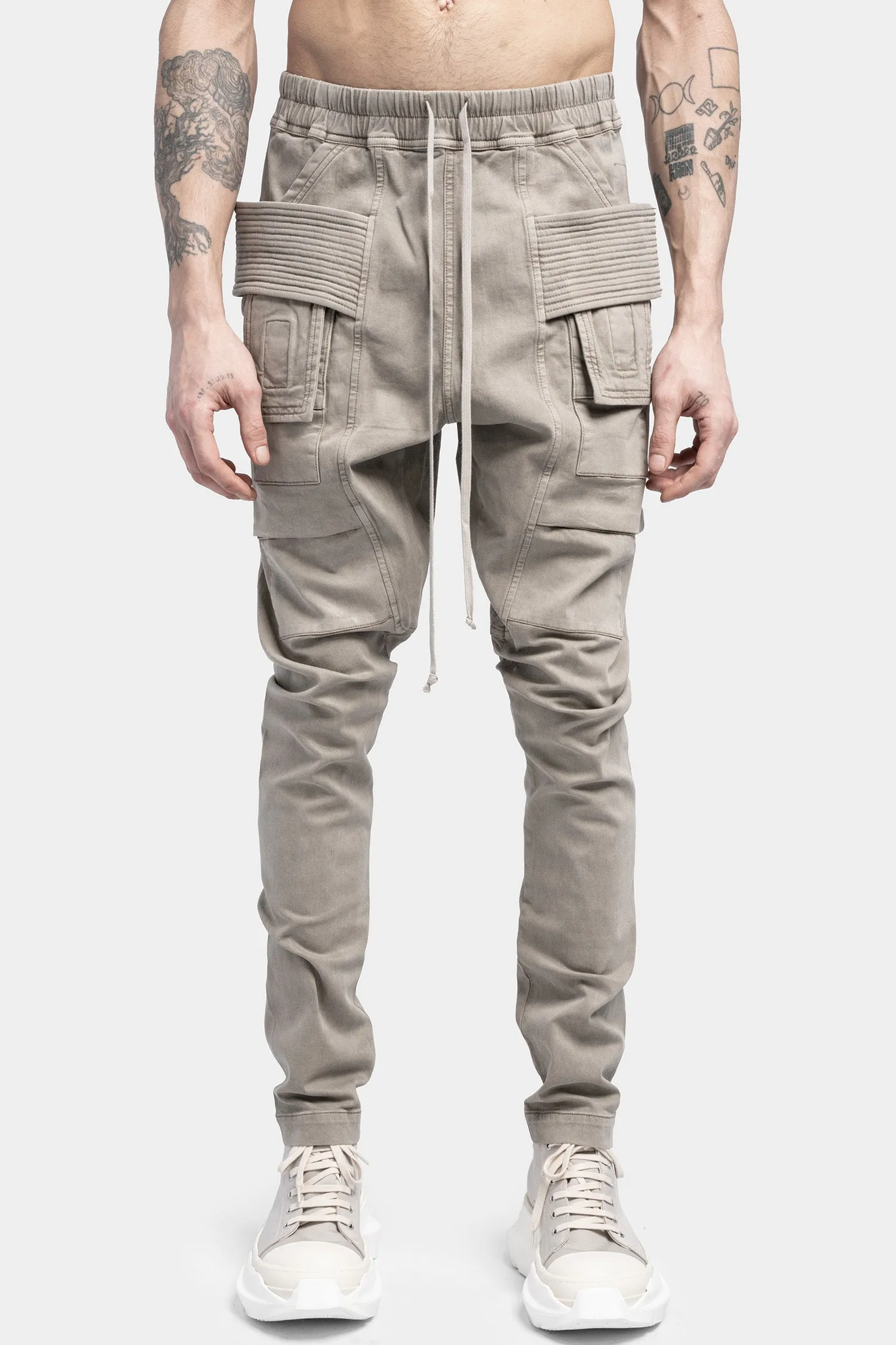 Creatch cargo pants with drawstring, Pearl