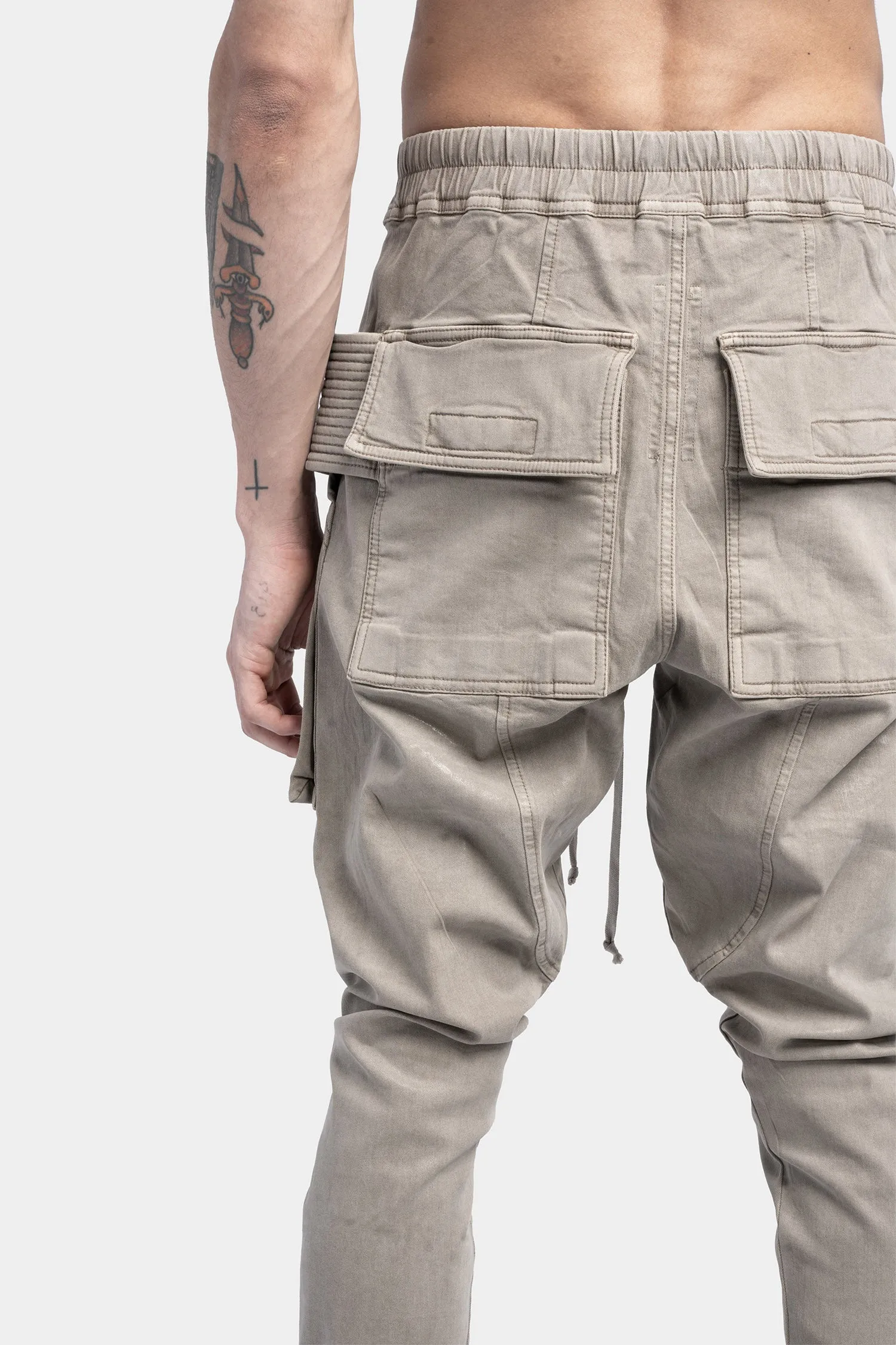 Creatch cargo pants with drawstring, Pearl