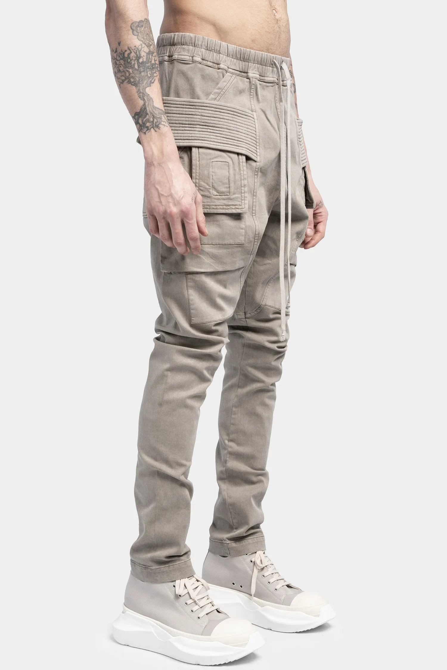 Creatch cargo pants with drawstring, Pearl