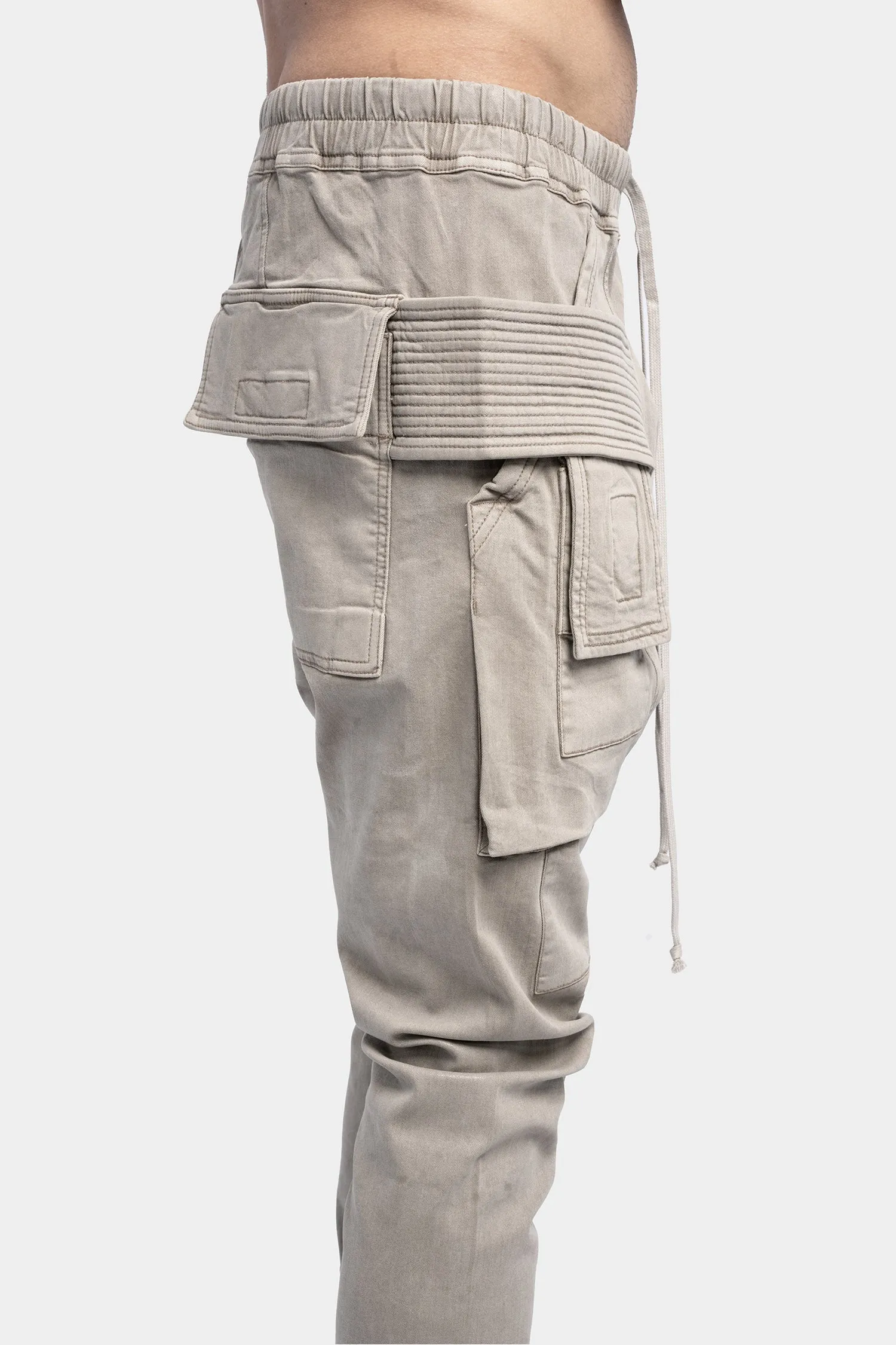 Creatch cargo pants with drawstring, Pearl