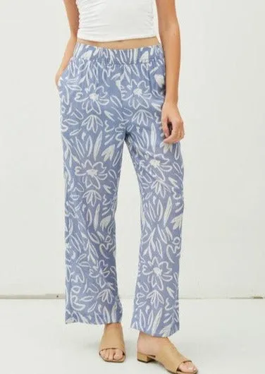 Cute Blue Printed Pants - Limited Time Offer.