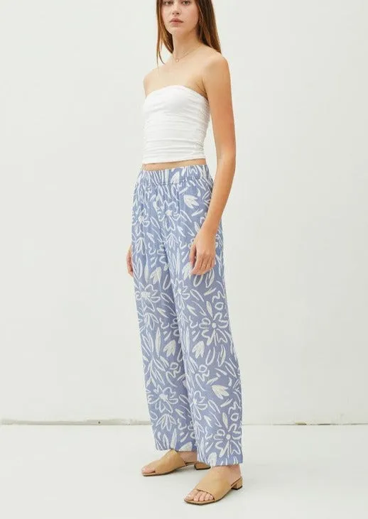 Cute Blue Printed Pants - Limited Time Offer.