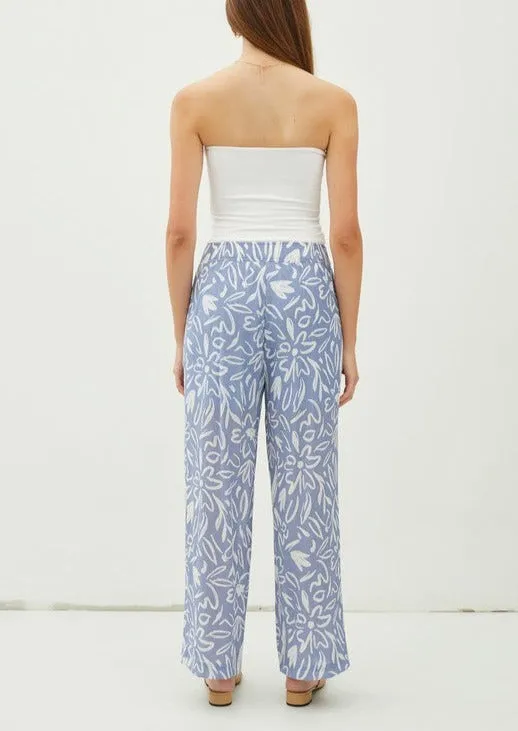 Cute Blue Printed Pants - Limited Time Offer.