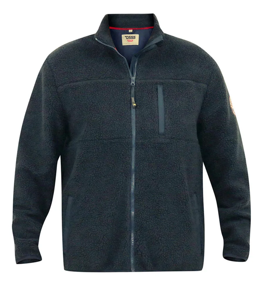 D555 Big Mens Sherpa Fleece Jacket With Micro Fleece Lining (SMITH)