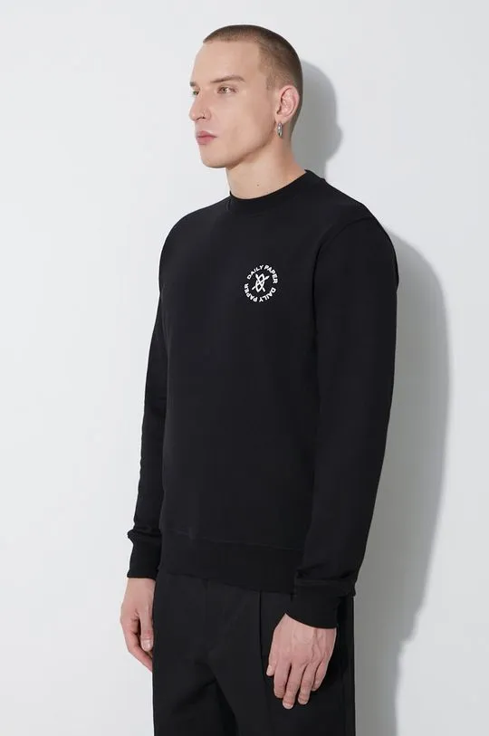 Daily Paper cotton sweatshirt Circle Sweater men's black color 1000113