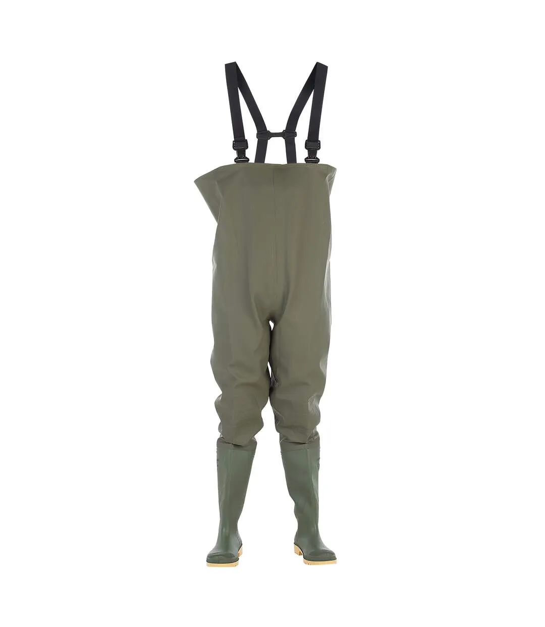 Dikamar Administrator Chest Wader / Mens Boots / Plain Rubber Wellingtons (Green) - UTFS1130