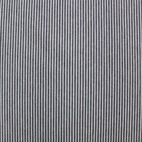 DRESSMAKING COTTON DENIM HICKORY STRIPE - Grey & White