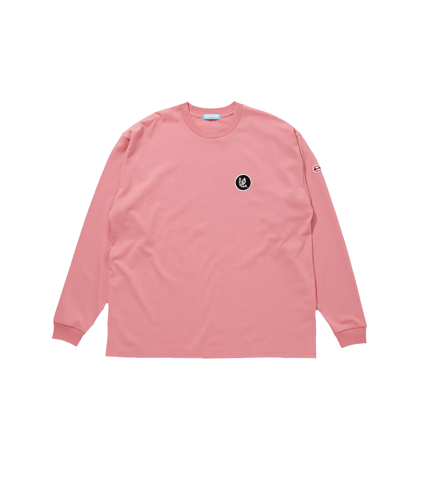 Embroidered Running Dog Long Sleeve T-Shirt - Deep Pink.