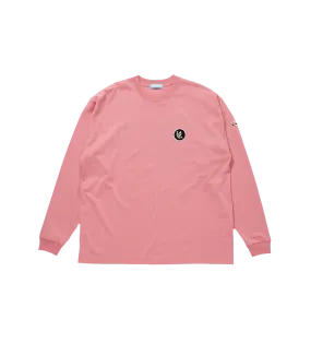 Embroidered Running Dog Long Sleeve T-Shirt - Deep Pink.