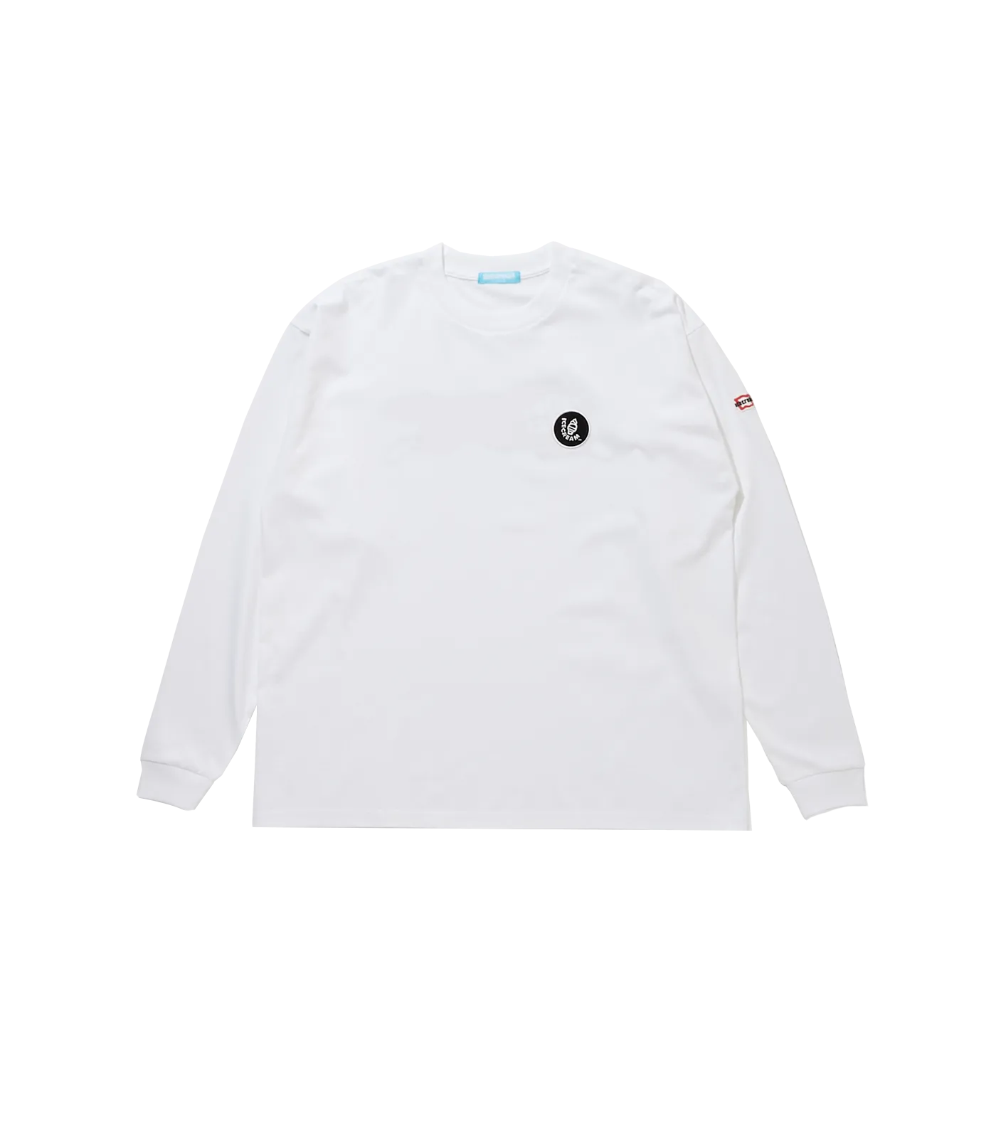 Embroidered Running Dog Long Sleeve T-Shirt - White