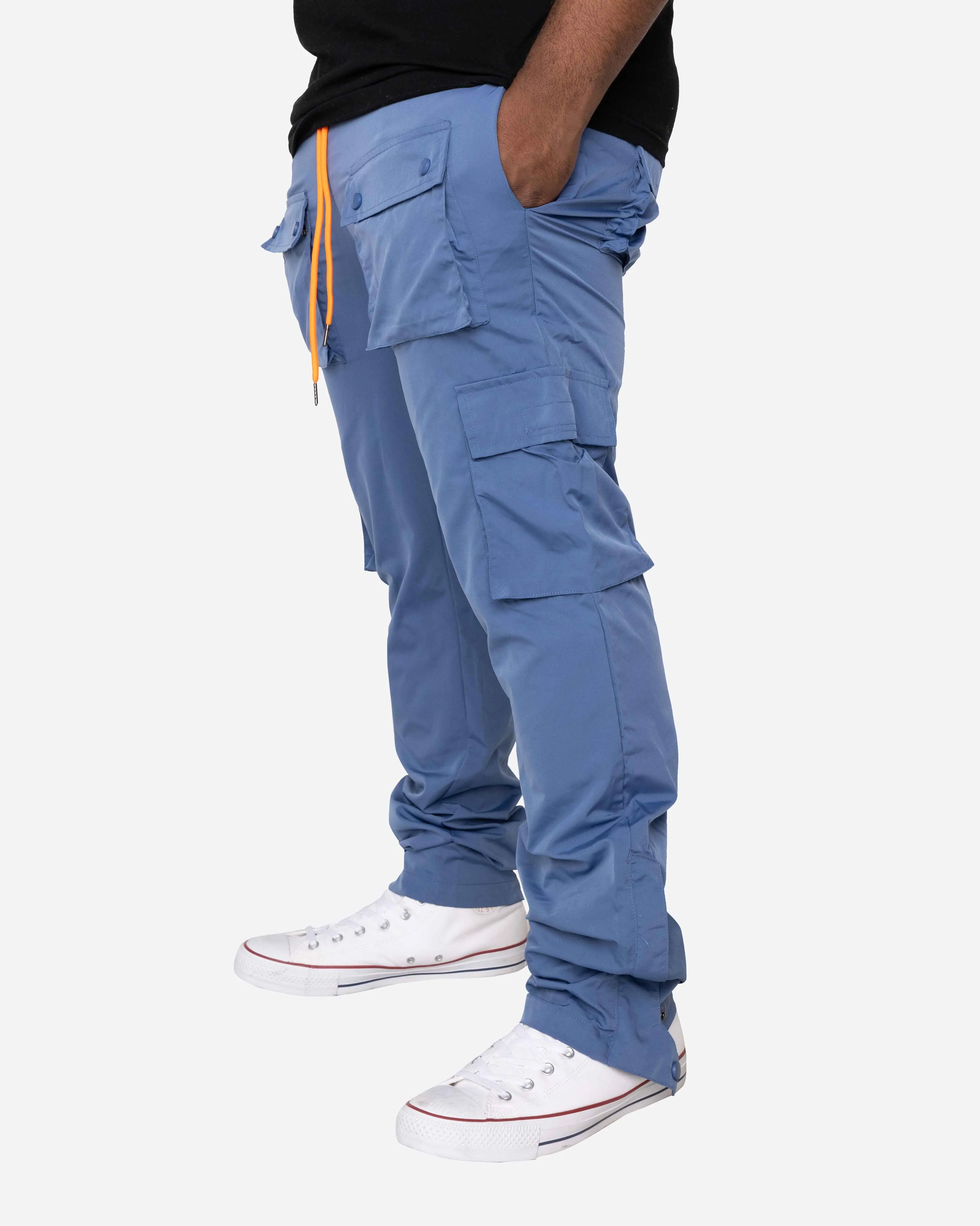 EPTM men's big and tall snap cargo pants - sky blue