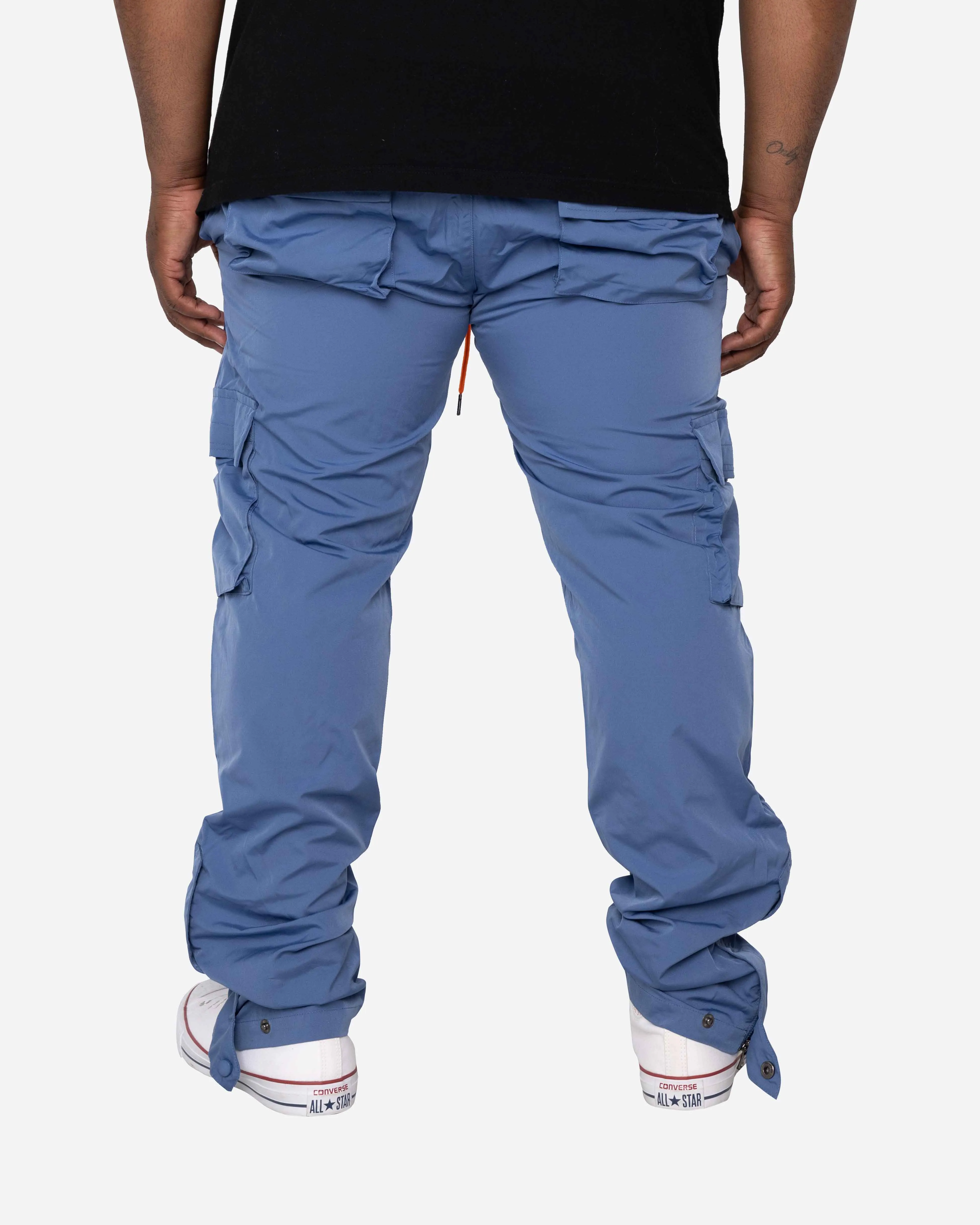 EPTM men's big and tall snap cargo pants - sky blue