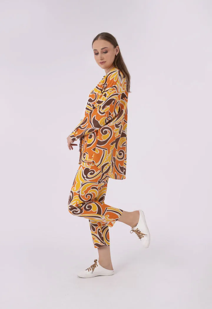 Ethnic Print Oversized Shirt (One Size)