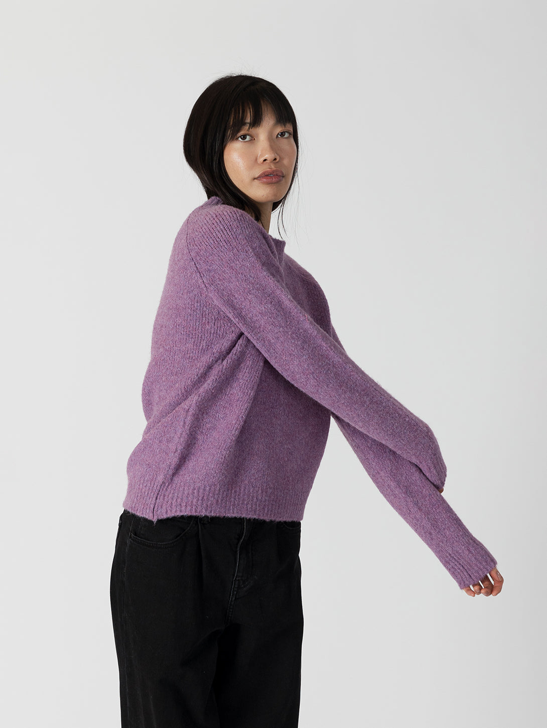 Ezra Crewneck - Mulberry - Fashion Clothing - Buy Online