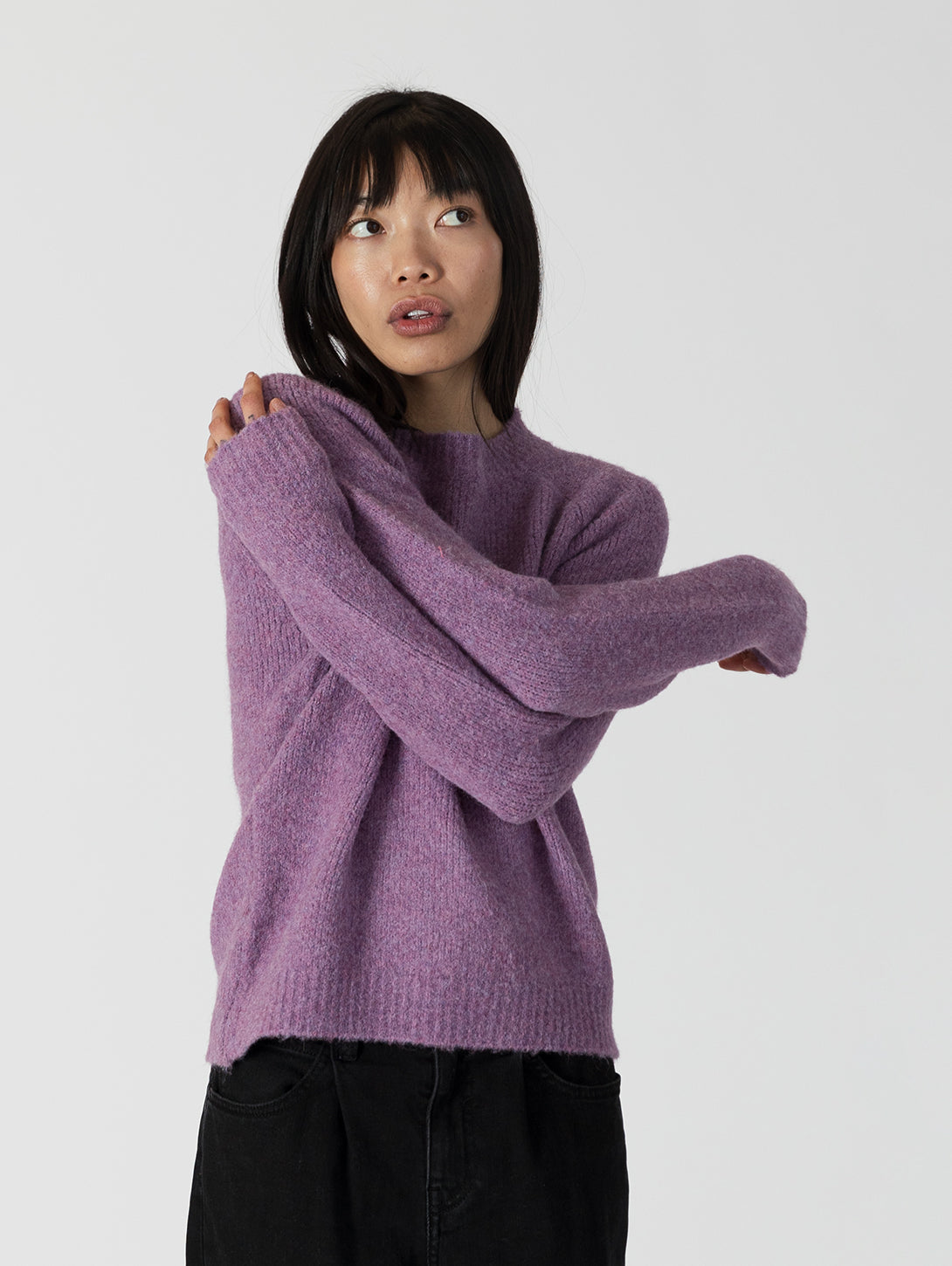 Ezra Crewneck - Mulberry - Fashion Clothing - Buy Online