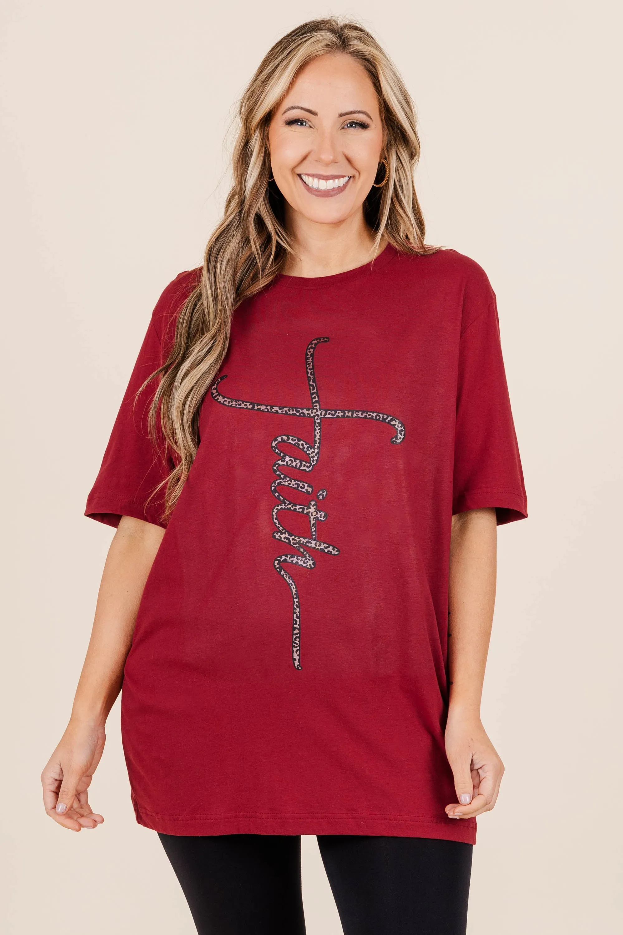 Faith Tee Leopard Cardinal - Shop Now