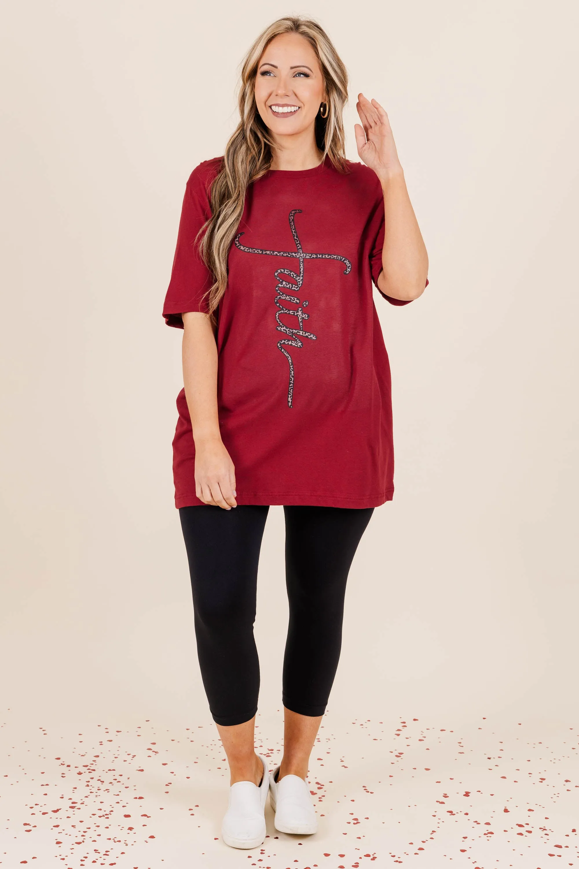 Faith Tee Leopard Cardinal - Shop Now