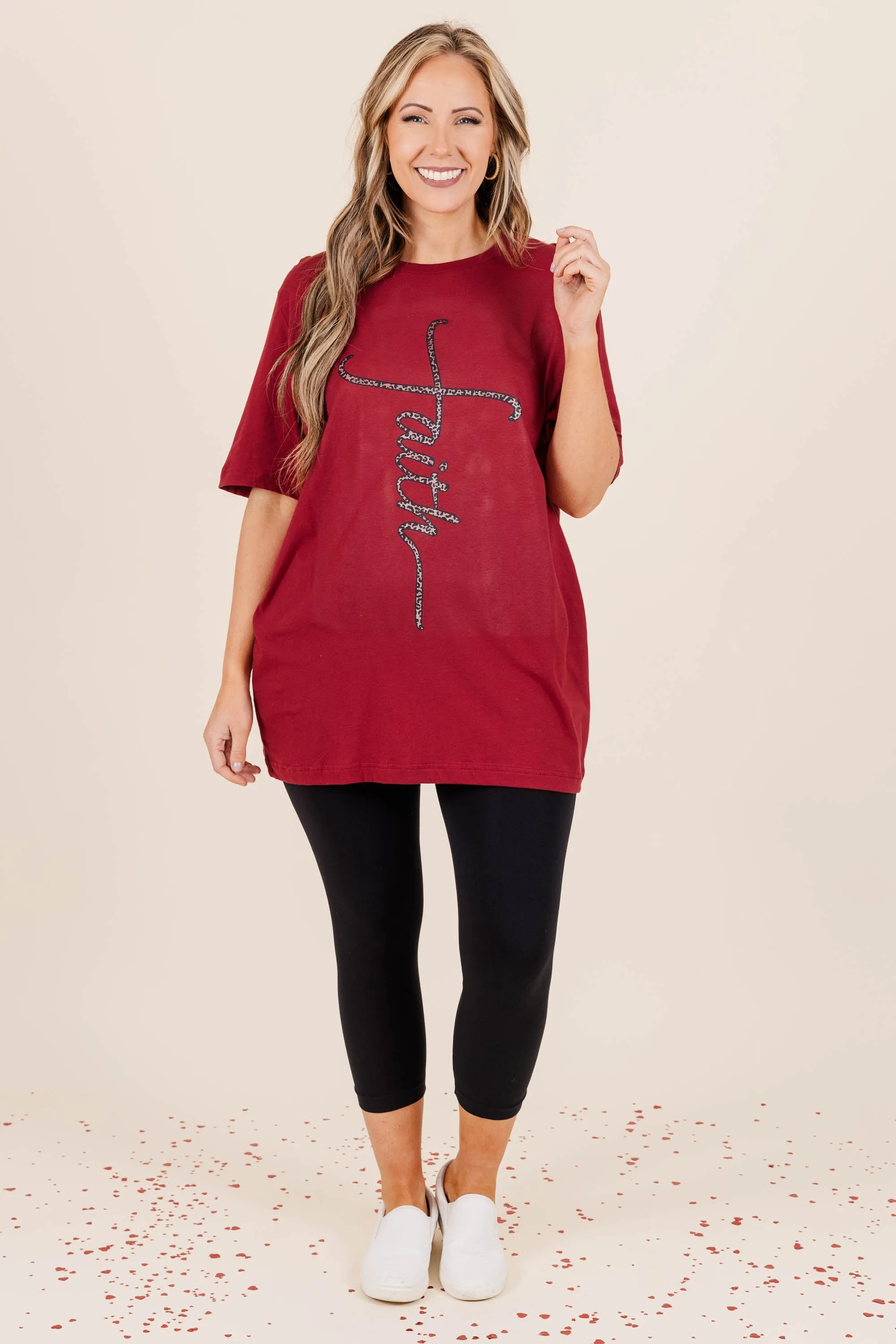 Faith Tee Leopard Cardinal - Shop Now