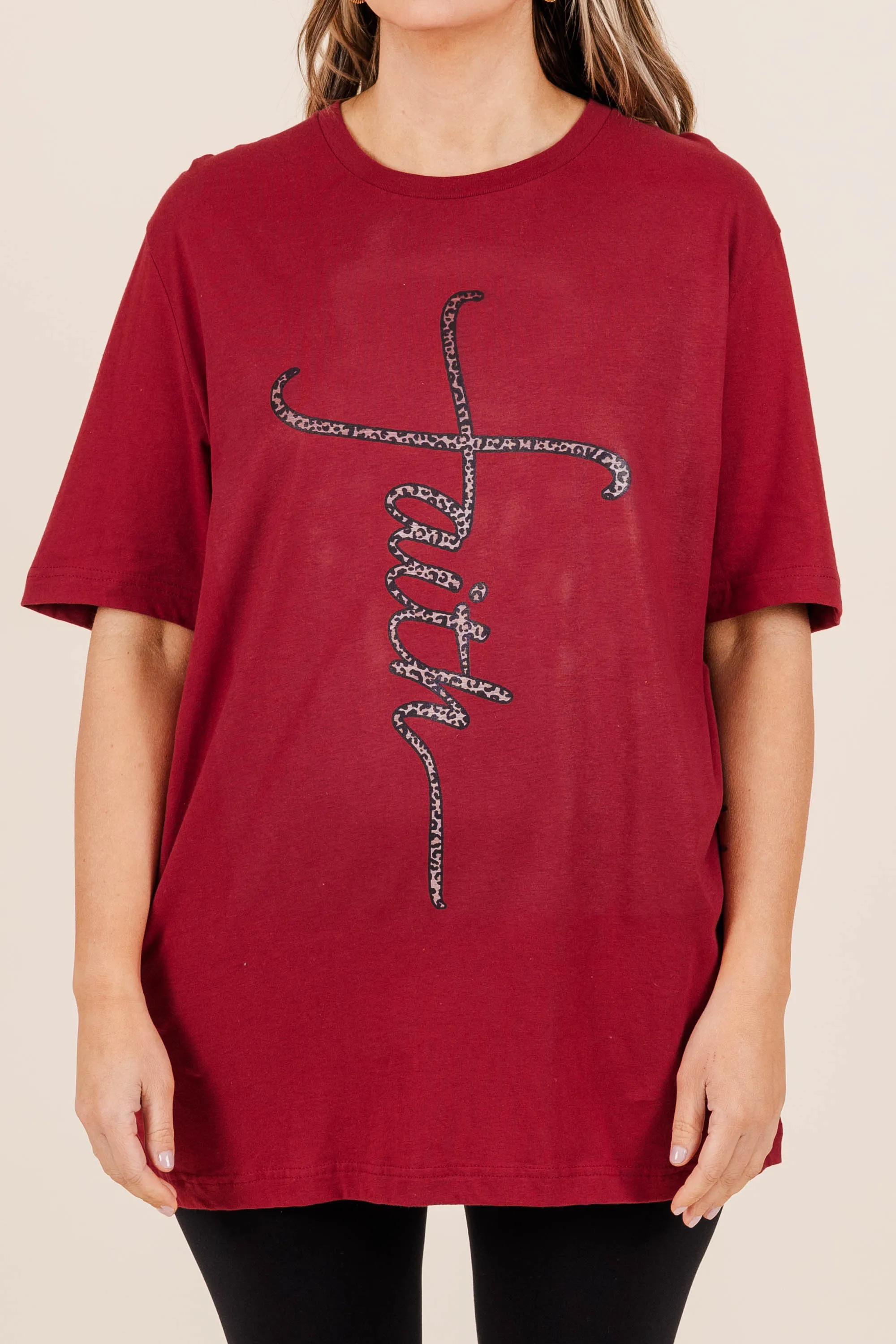 Faith Tee Leopard Cardinal - Shop Now