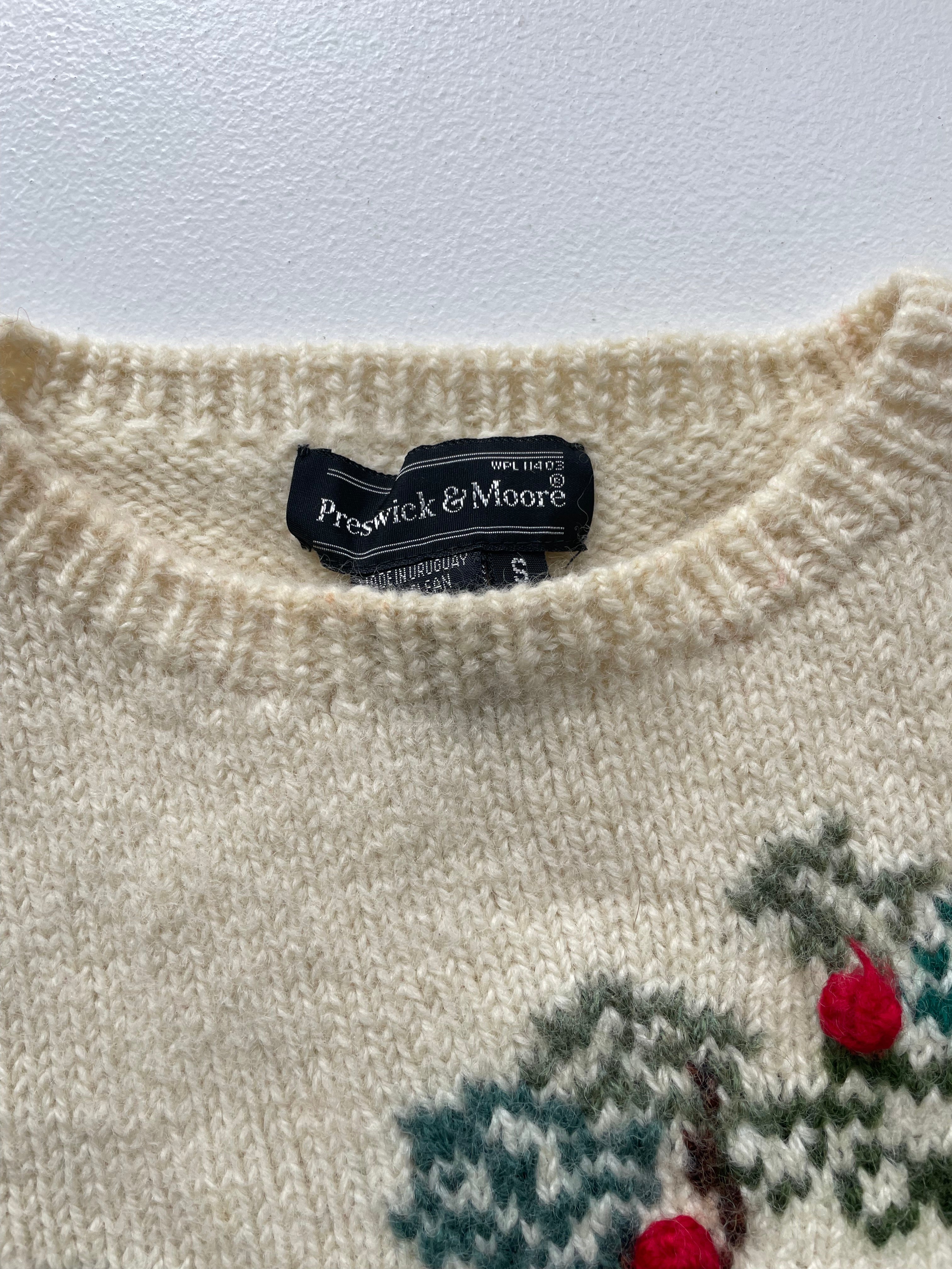 Farm Scene Wool Sweater