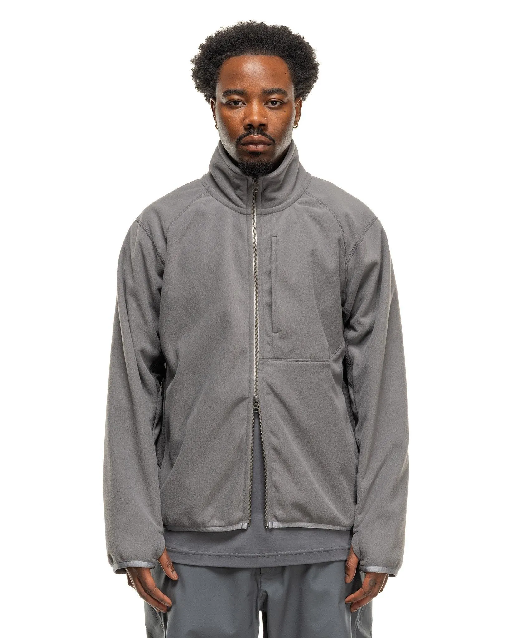 GORE-TEX WINDSTOPPER 3L Fleece Jacket - Polartec MicroGrid Grey