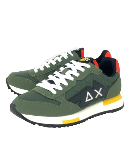 Green Military Men's Sneakers Z42120 Niki Solid