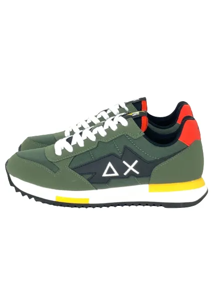 Green Military Men's Sneakers Z42120 Niki Solid