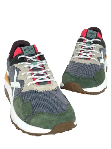 Green/gray Shibuya men's sneakers 08-11