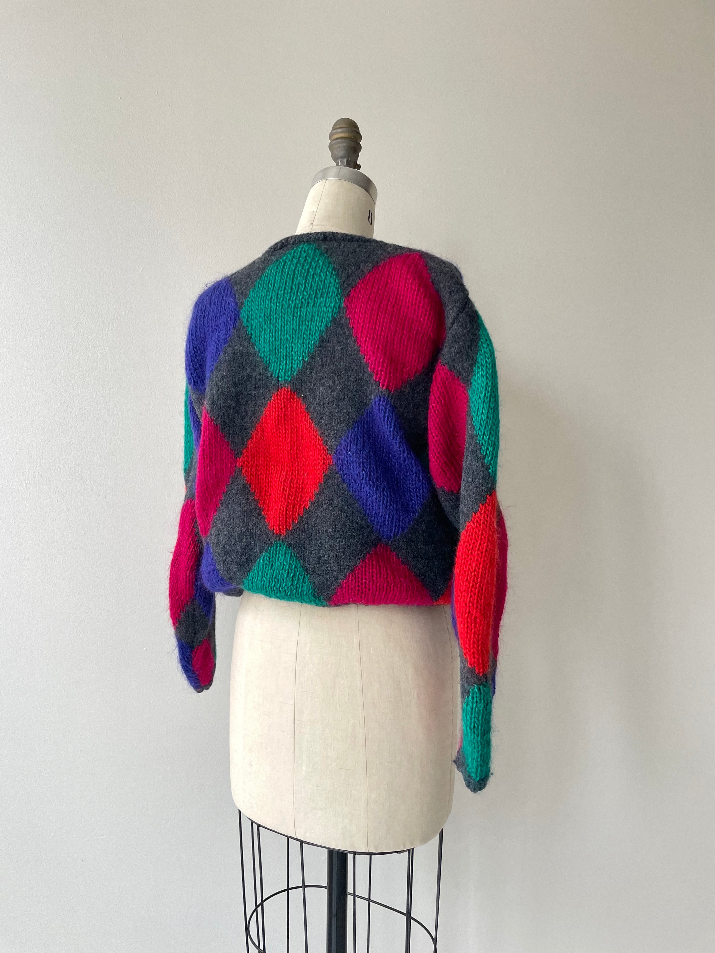 Harlequin Mohair & Wool Cardigan - Top Search Engine Optimized Result: Colorful Mohair and Wool Harlequin Cardigan - Shop Now!