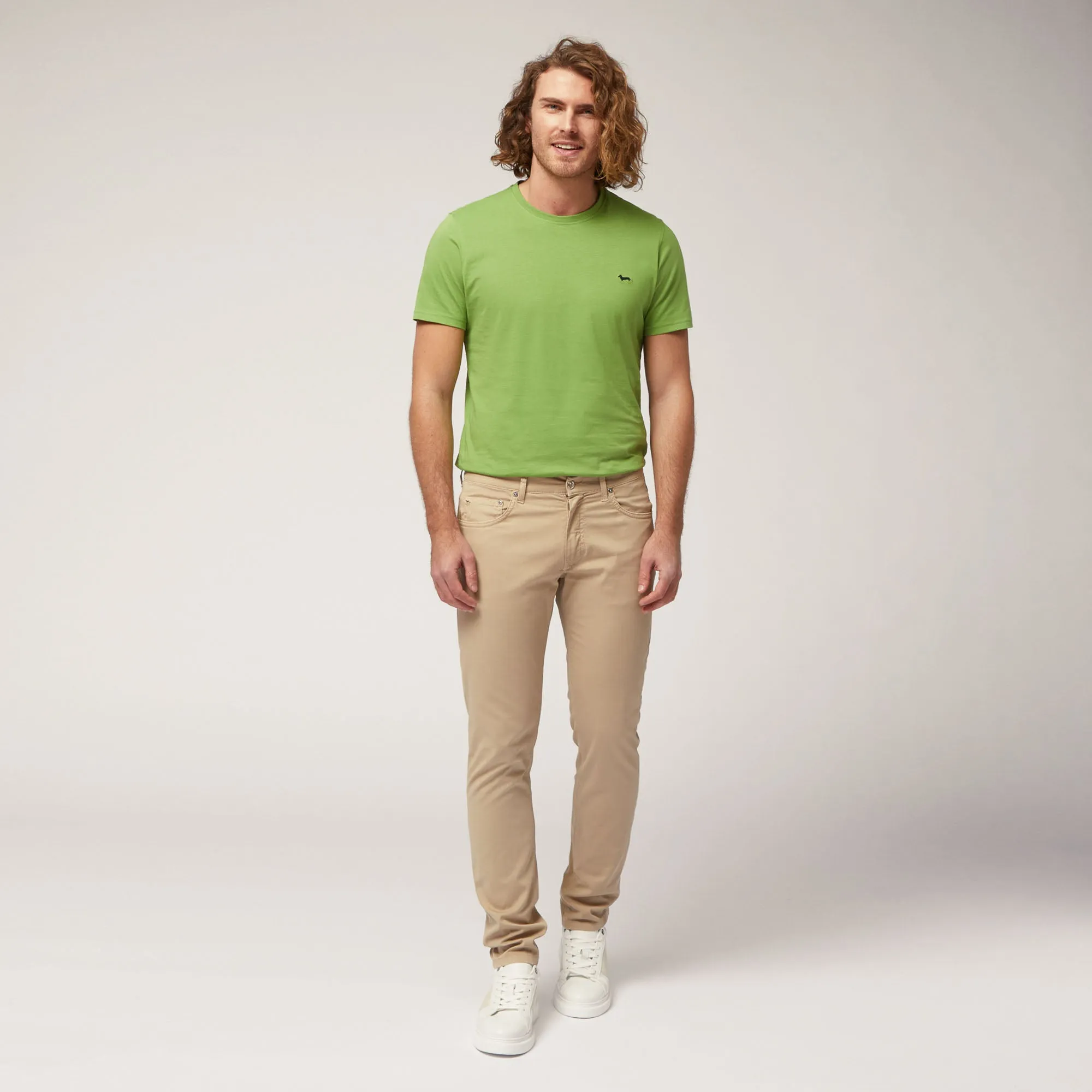 Harmont & Blaine Beige Basic Narrow T-Shirt - Style Wnk001053022