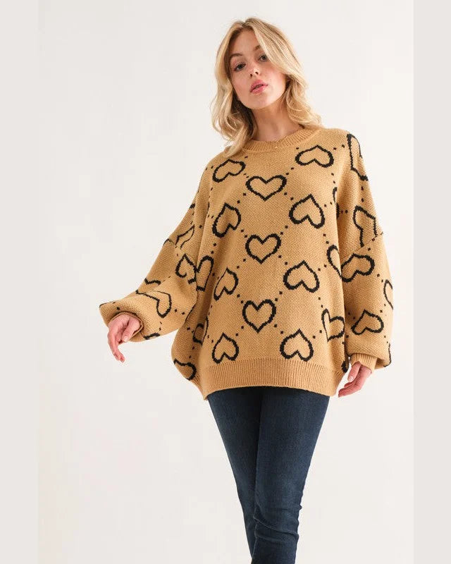 Heart Sweater - Result: Cute Heart Design Sweater - Perfect for Any Occasion!