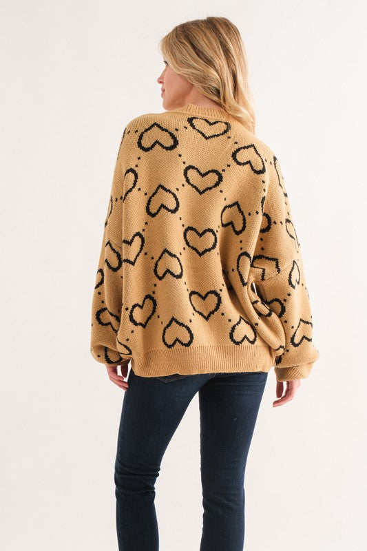 Heart Sweater - Result: Cute Heart Design Sweater - Perfect for Any Occasion!