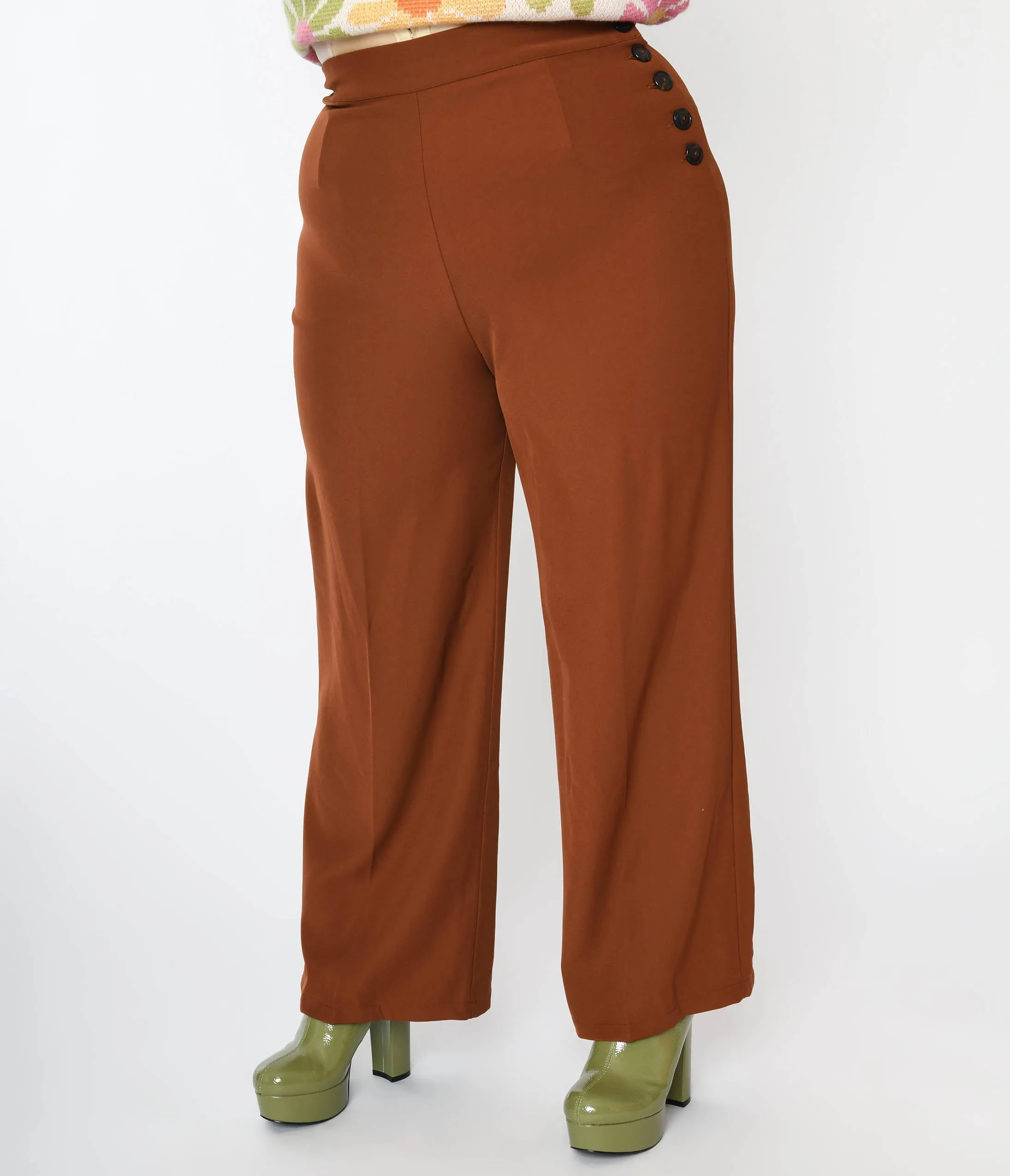 Hell Bunny Ginger Swing Pants - Gothic Vintage Style Trousers | Shop Now