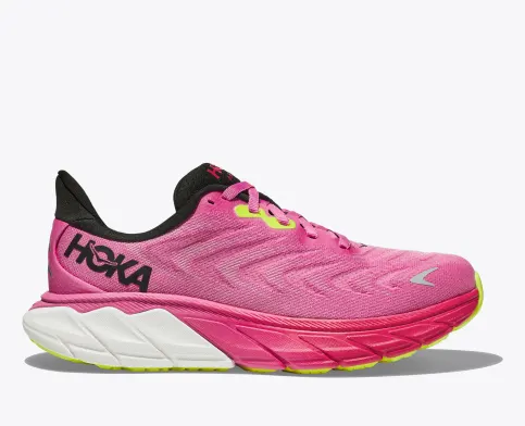 Hoka Women’s Arahi 6 Athletic shoes-Strawberry/Black