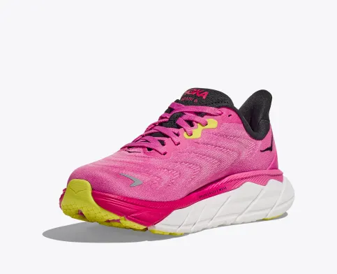 Hoka Women’s Arahi 6 Athletic shoes-Strawberry/Black