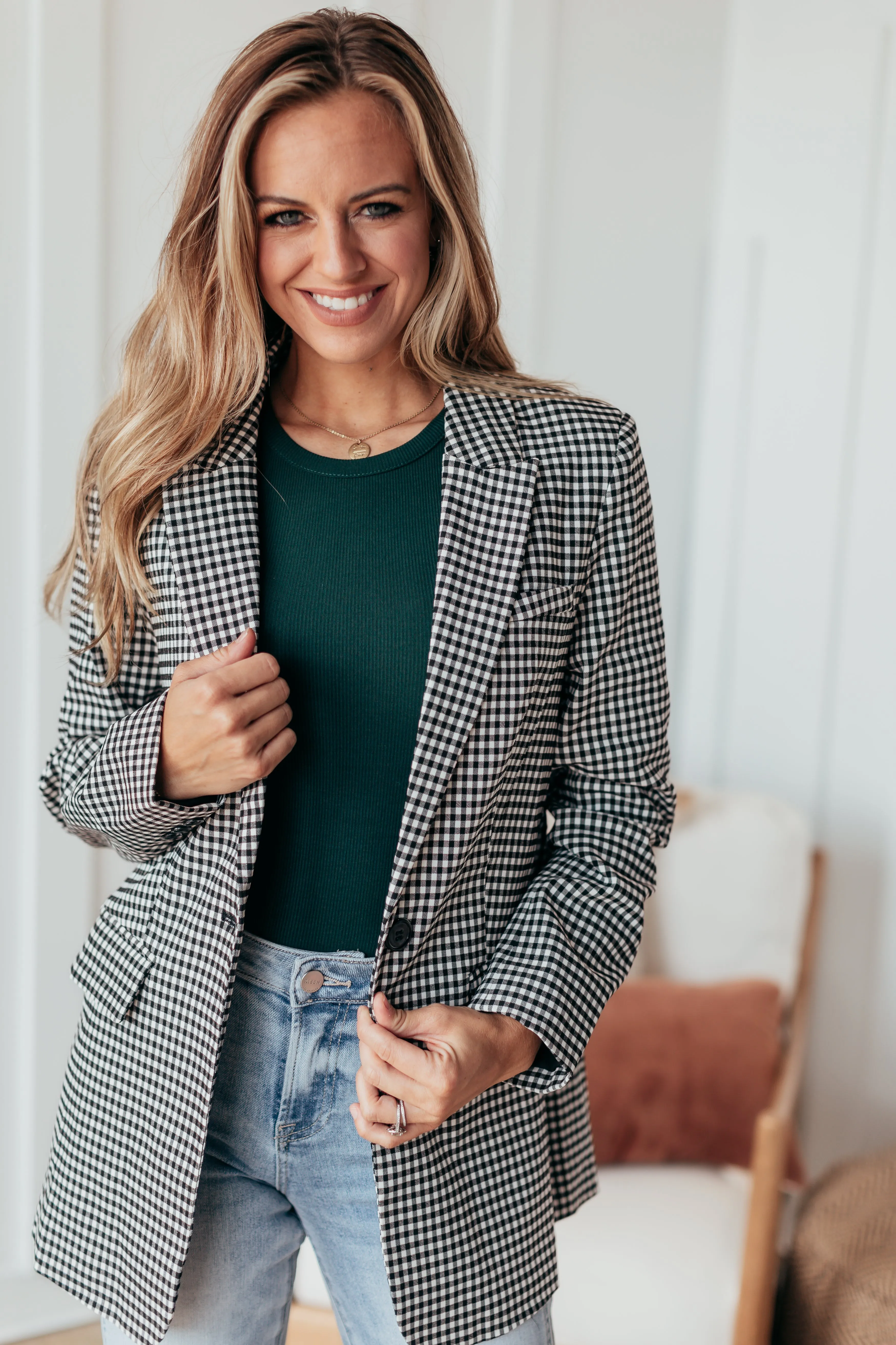 Huntley Checkered Blazer - Shop Now!