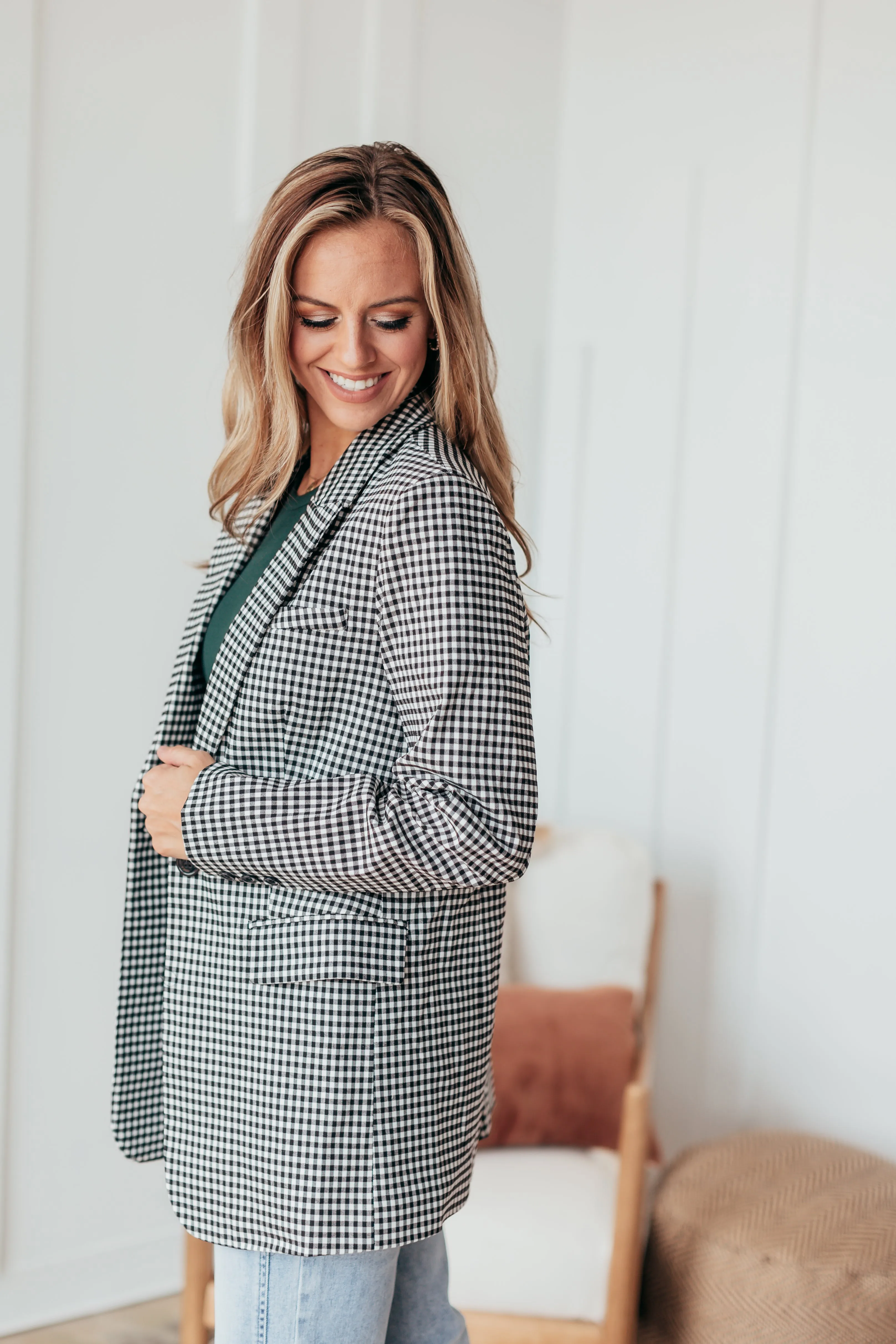 Huntley Checkered Blazer - Shop Now!