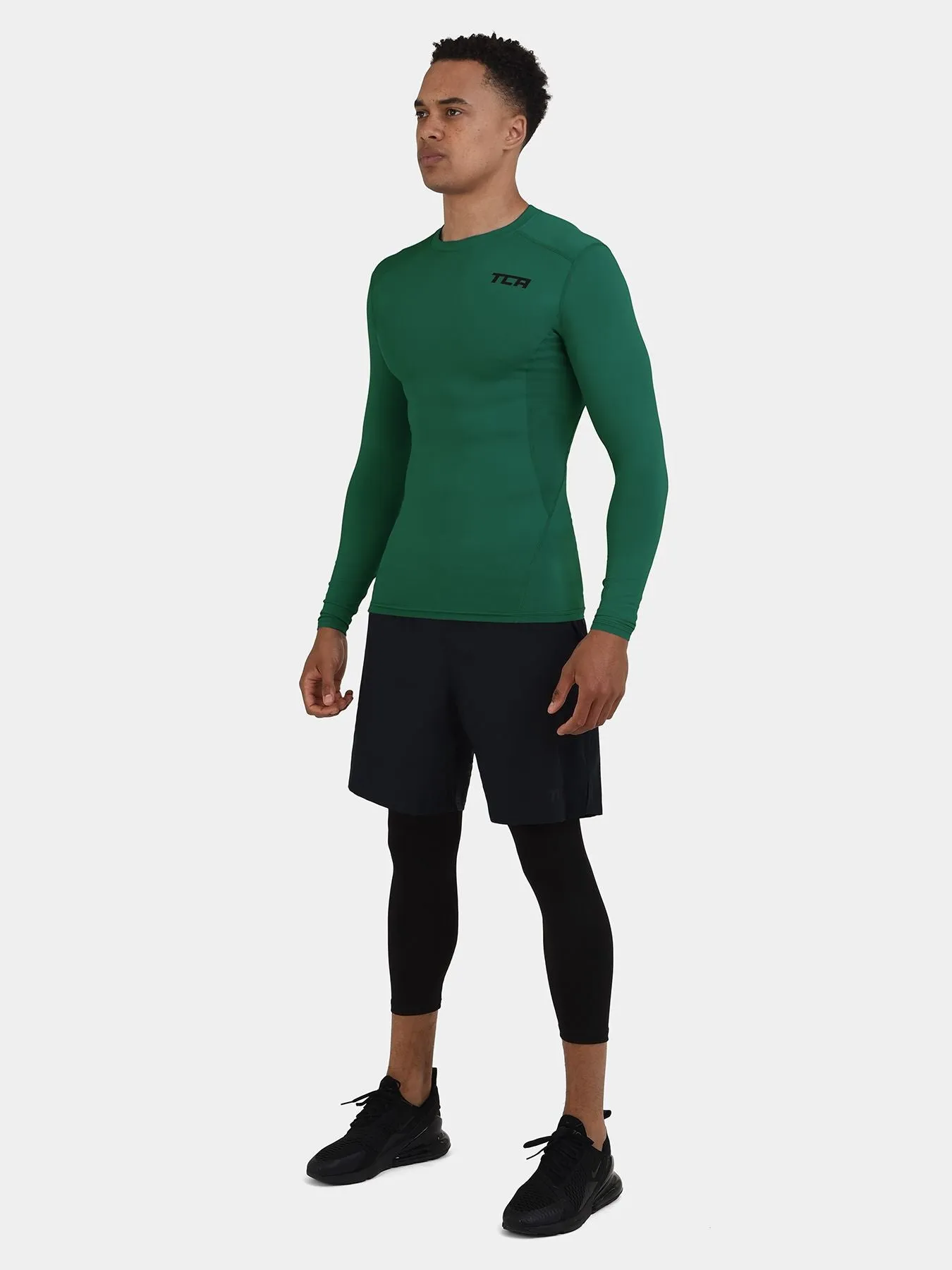 Hyperfusion Compression Base Layer Long Sleeve Crew Neck Shirt for Men