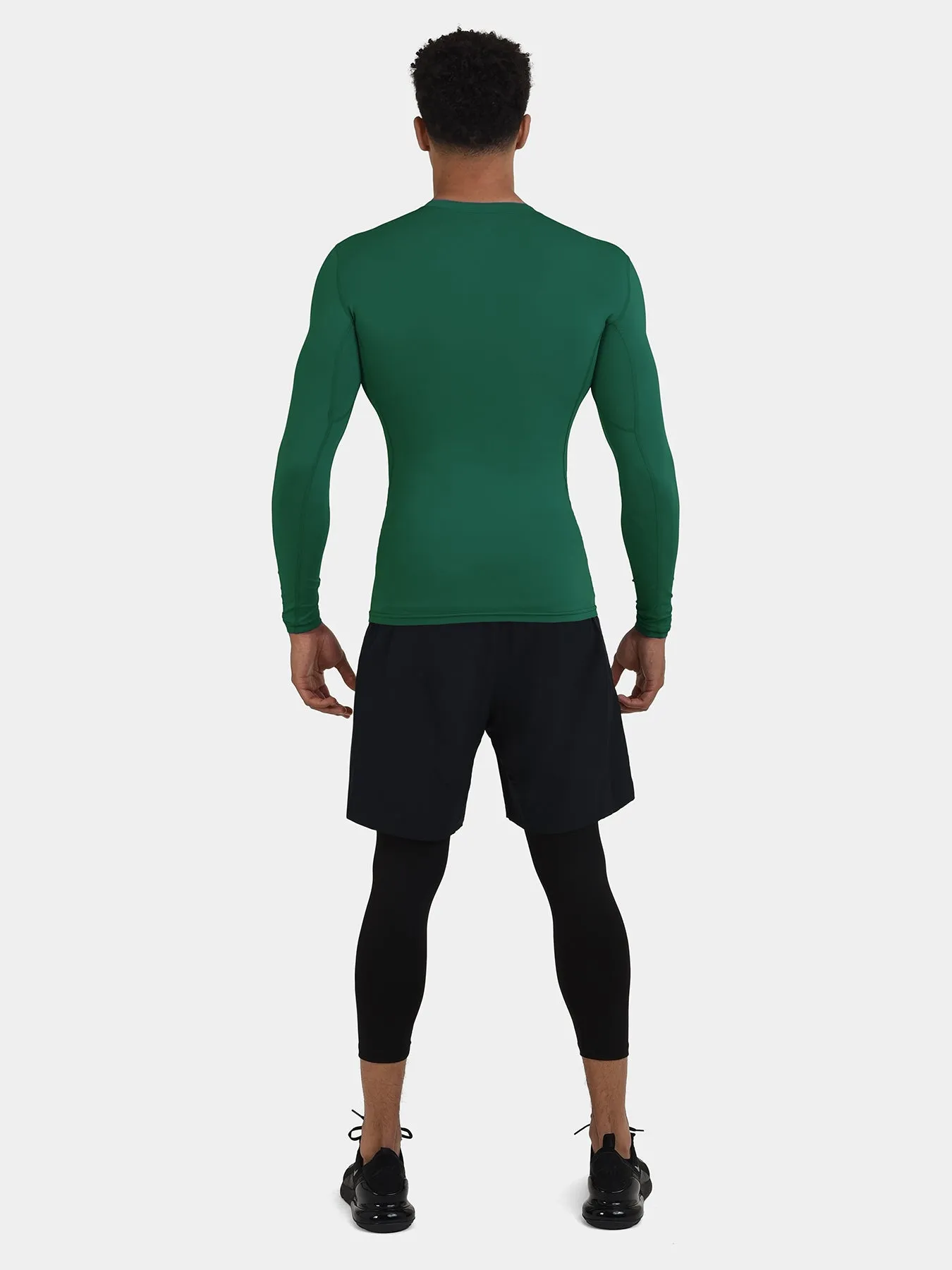 Hyperfusion Compression Base Layer Long Sleeve Crew Neck Shirt for Men