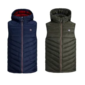 Jack & Jones Men's Hooded Bodywarmer Gilet Padded